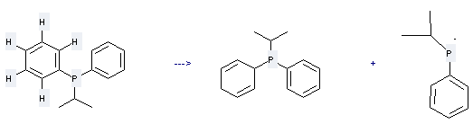 Phosphine,(1-methylethyl)diphenyl- can be used to produce cyclohexa-2,5-dienyl-isopropyl-phenyl-phosphane at the temperature of -78 °C